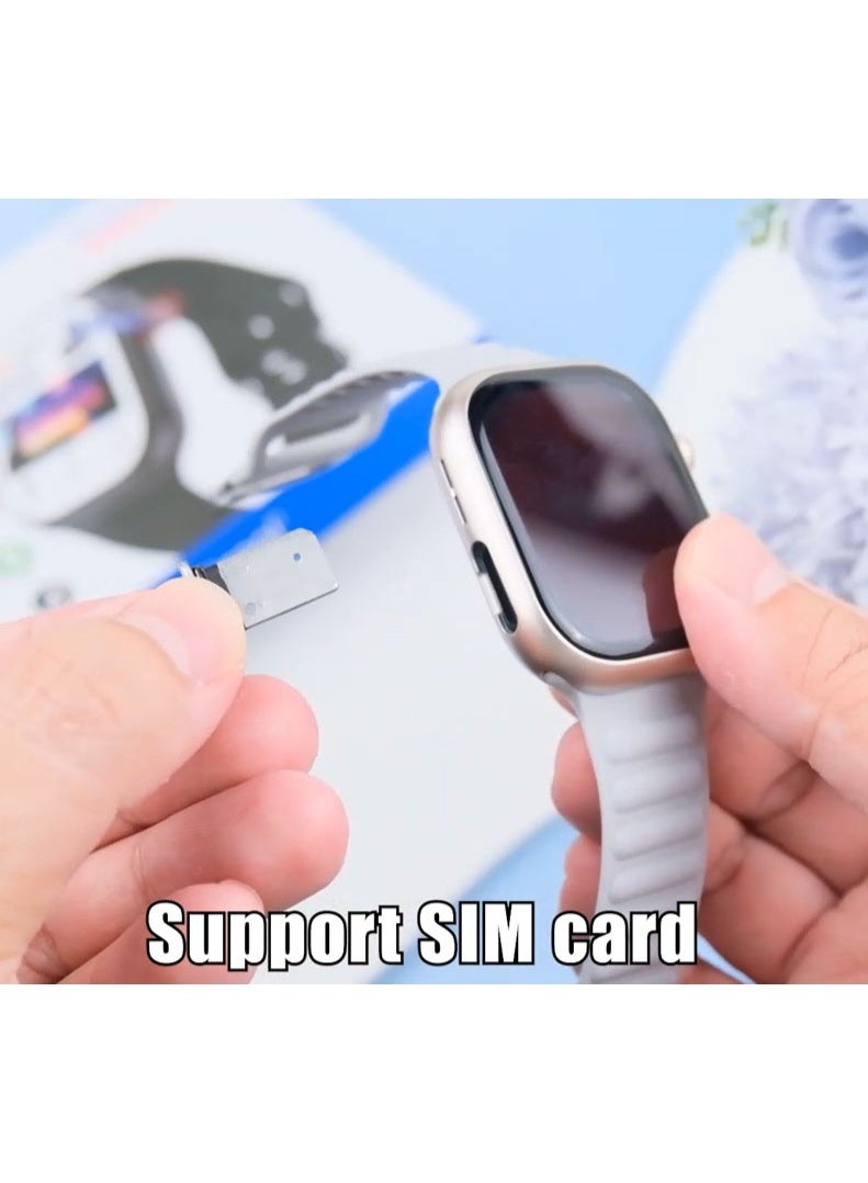 Telzeal TC44 5G Sim Card Support Smart Watch With 2.2” HD Display 3 Straps and Charging Cable Designed for Ladies and Gents Gold - Image 5